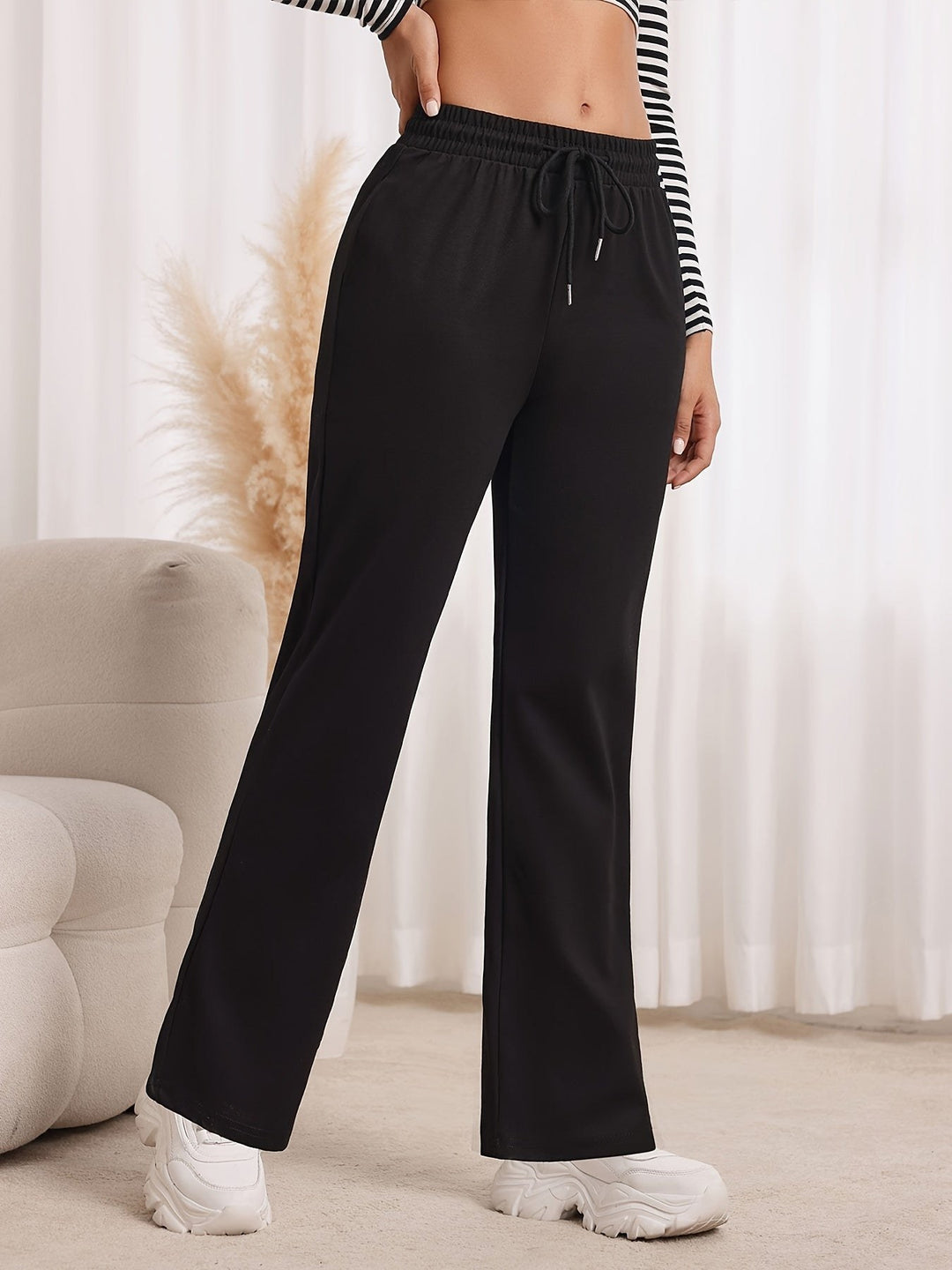 Verena high waisted wide leg sweatpants with drawstring — image 11