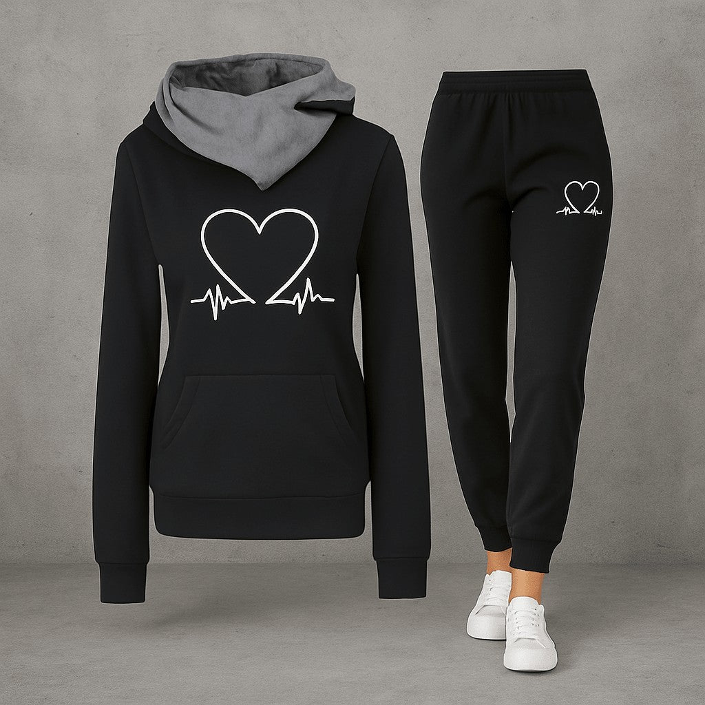 Fleece Hoodie and Jogger Set for Women
