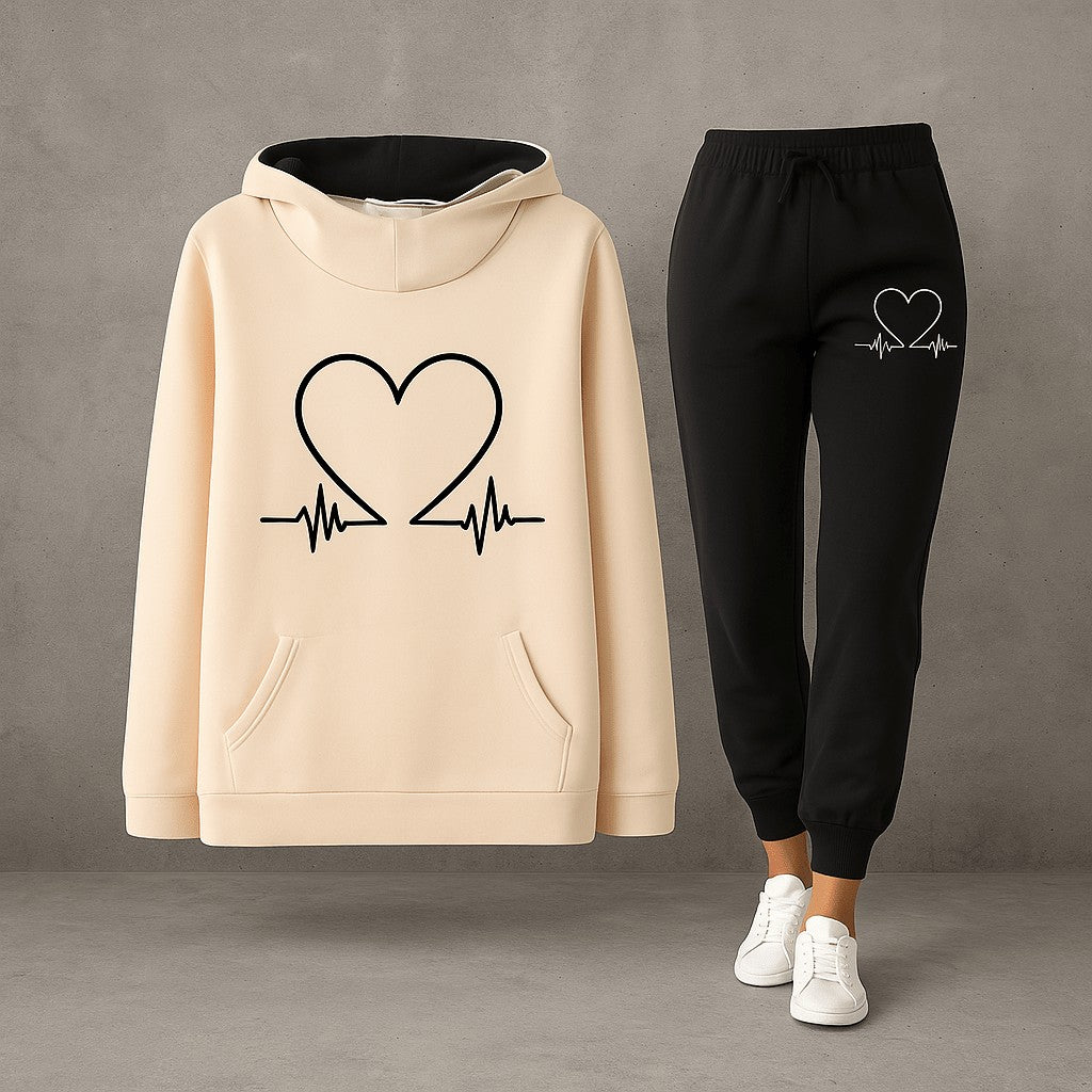 Fleece Hoodie and Jogger Set for Women