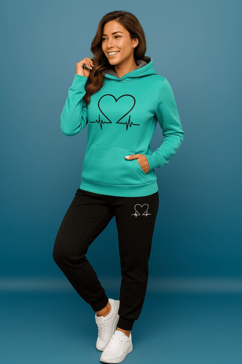 Fleece Hoodie and Jogger Set for Women
