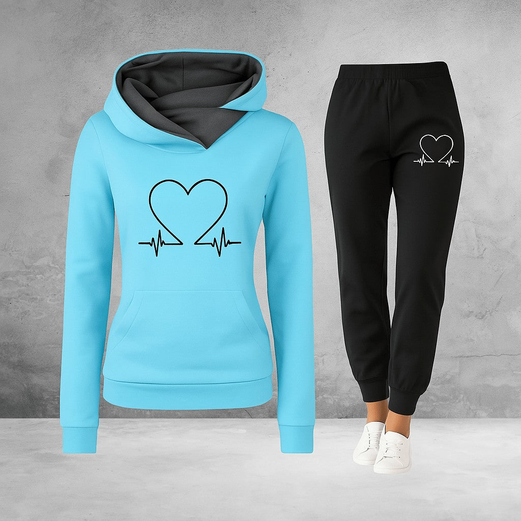 Fleece Hoodie and Jogger Set for Women