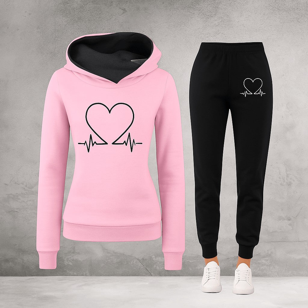 Fleece Hoodie and Jogger Set for Women