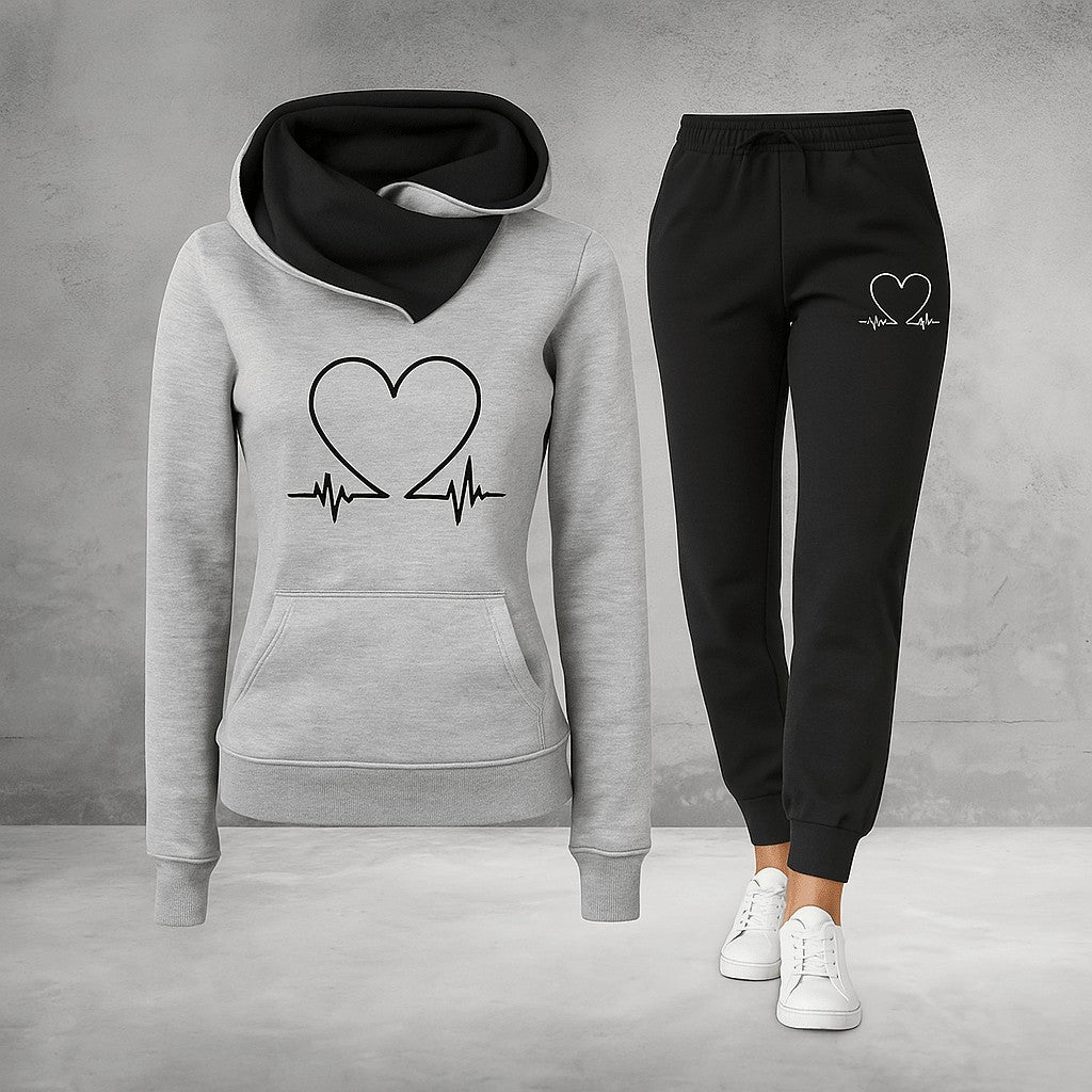 Fleece Hoodie and Jogger Set for Women