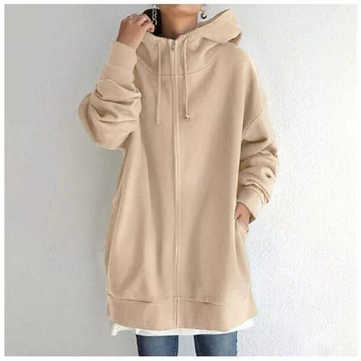 Drawstring Hoodie for Women in beige