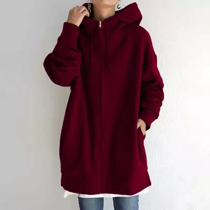 Drawstring Hoodie for Women in red