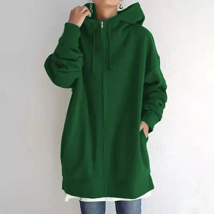 Drawstring Hoodie for Women in green