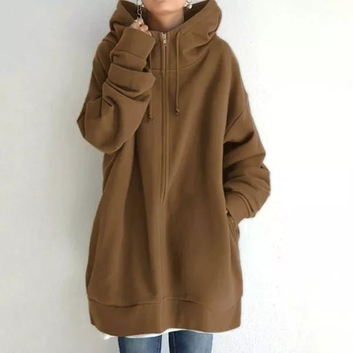 Drawstring Hoodie for Women in brown