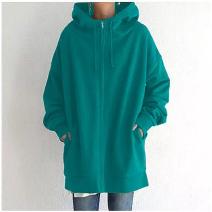 Drawstring Hoodie for Women in grass green