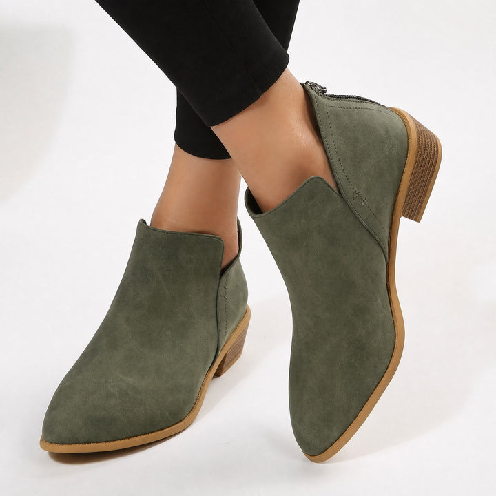 Tamsin | Cut Out Flat Ankle Boots for Women