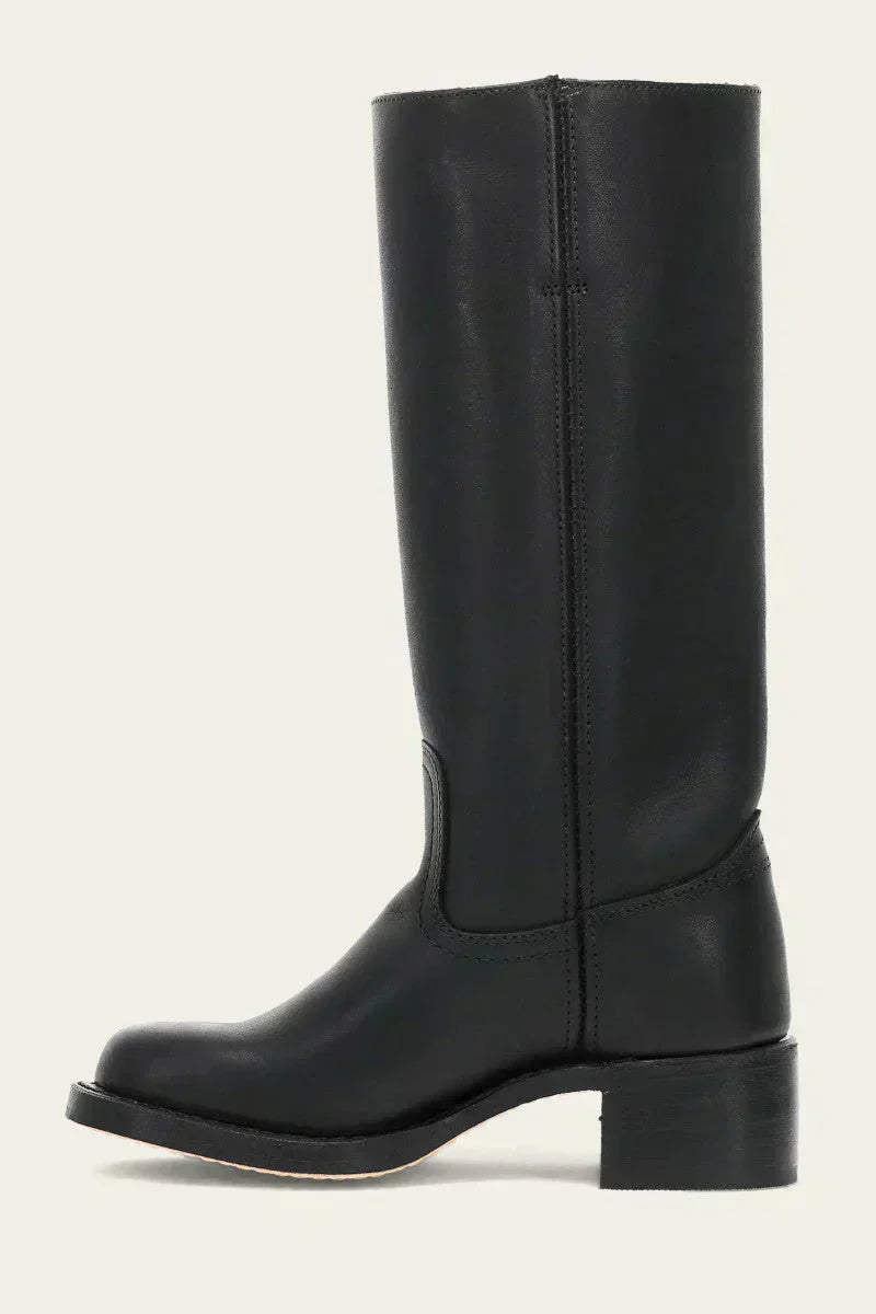 Pull On Leather Knee High Boots — knee high boots for women in black