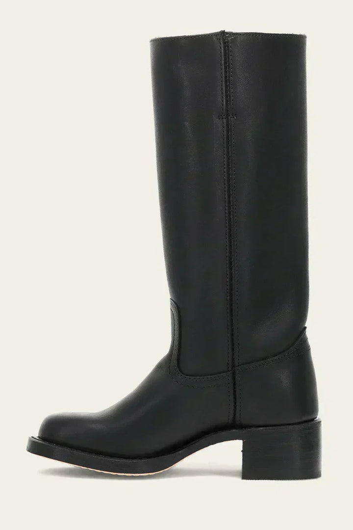 Pull On Leather Knee High Boots — knee high boots for women in black