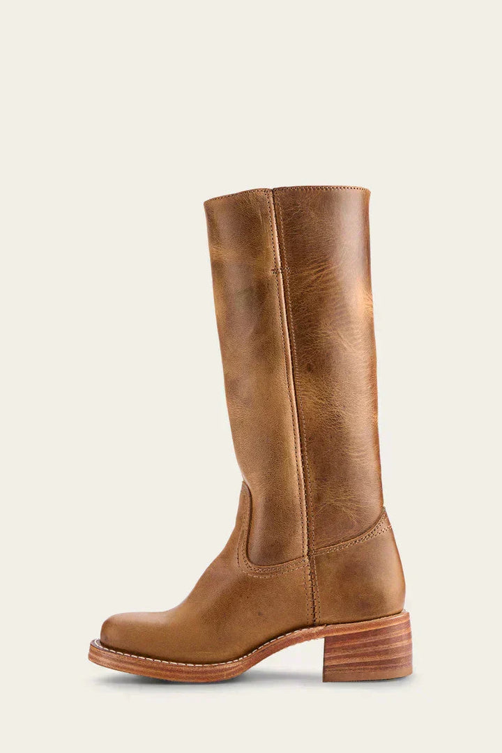 Pull On Leather Knee High Boots — knee high boots for women in black