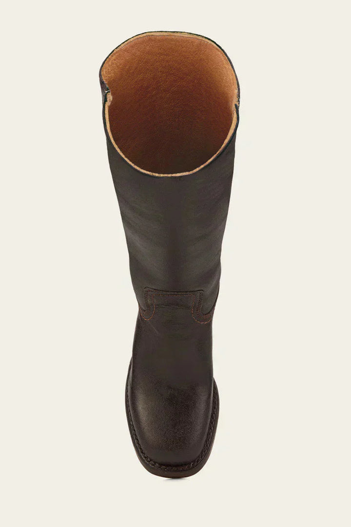 Pull On Leather Knee High Boots — knee high boots for women in black