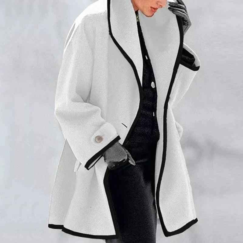 Armelle Classic Trench Coat Double Breasted Belted for Women in White