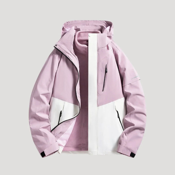 Hooded Waterproof Jacket — women's rain jacket in light purple