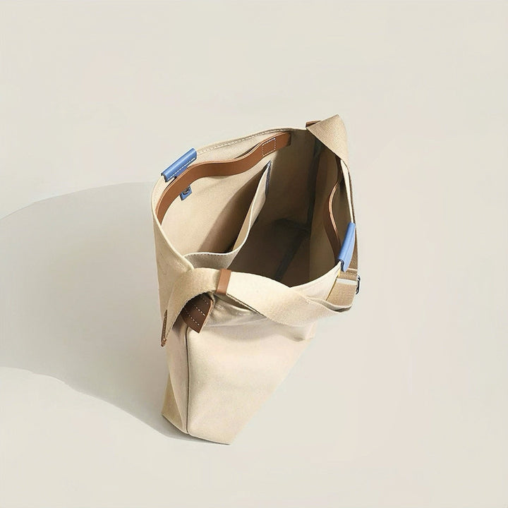 Iseult | Colour Block Canvas Tote Bag for Women - detail view