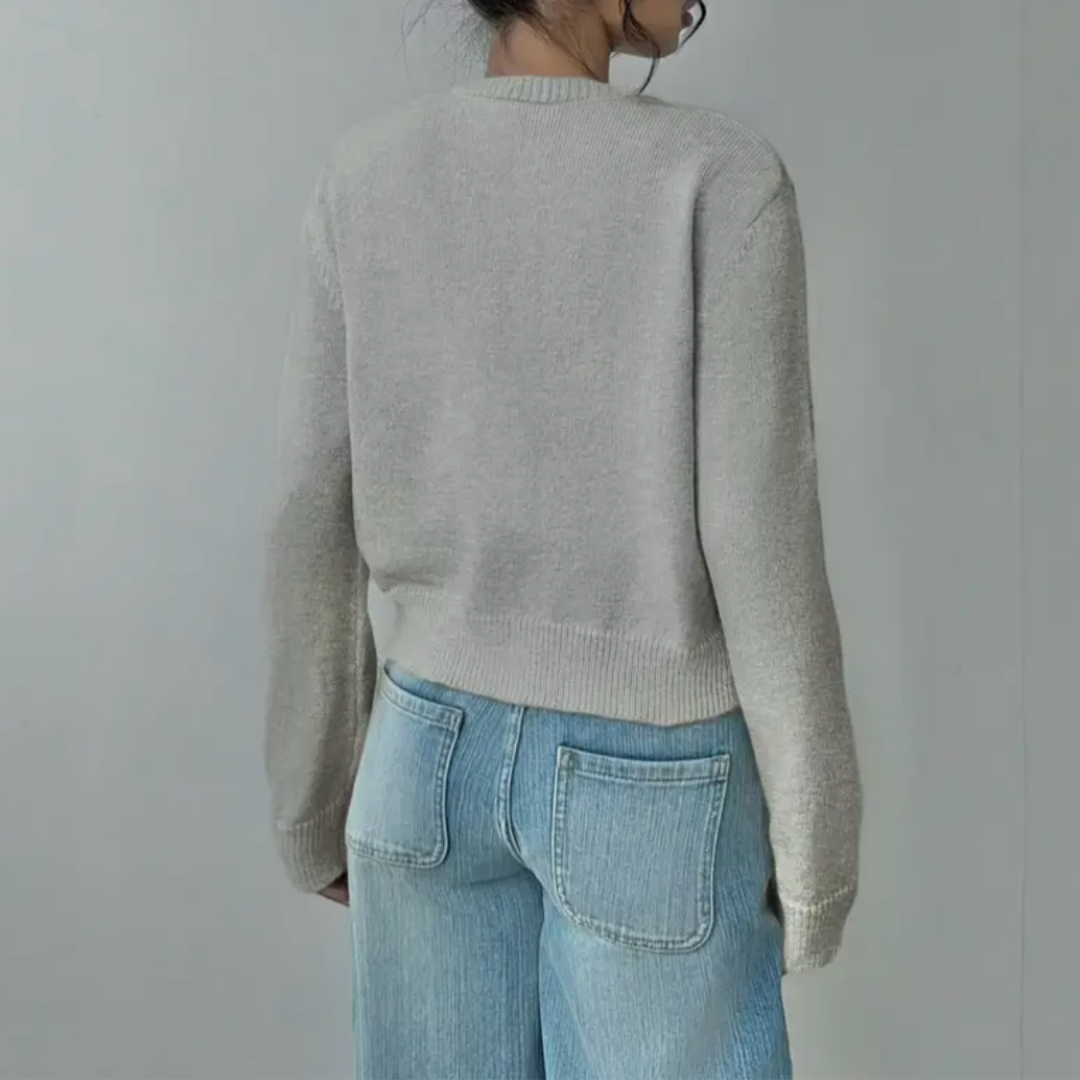 Iris Ribbed Cropped Cardigan Button Up for Women, view 14
