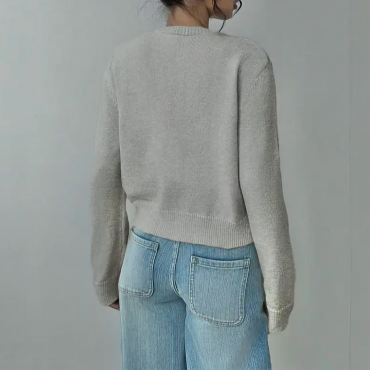 Iris Ribbed Cropped Cardigan Button Up for Women, view 14