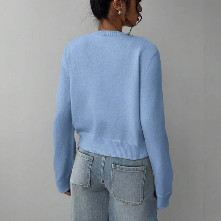 Iris Ribbed Cropped Cardigan Button Up for Women, view 6