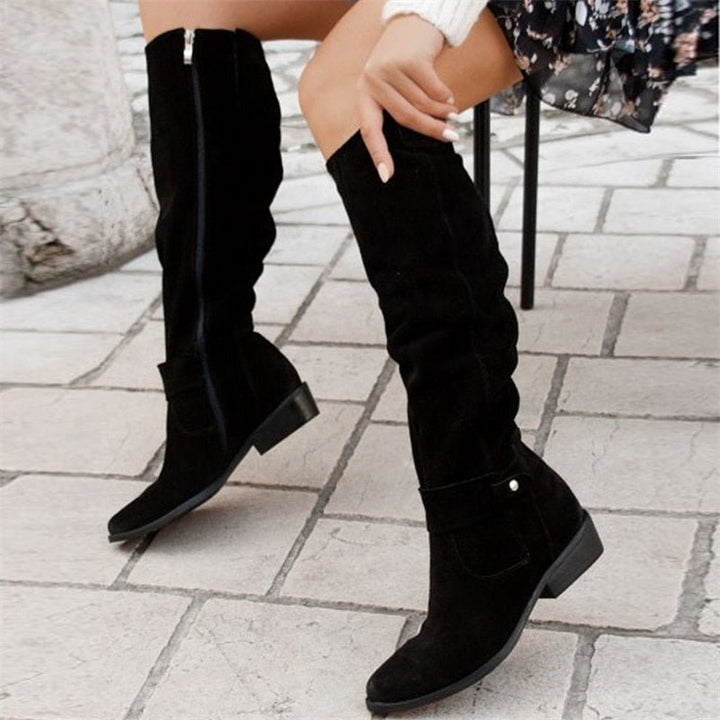 Slouch Knee High Boots — knee high boots for women in khaki