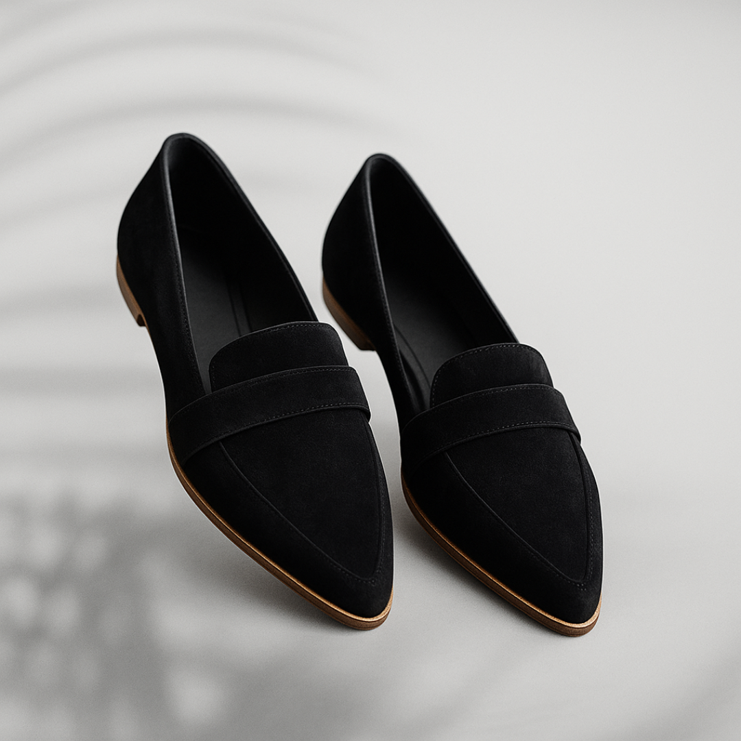 Pointed Toe Black Loafers — women's loafers in black