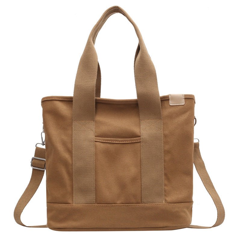 Melisande | Canvas Tote Crossbody Bag for Women - close-up