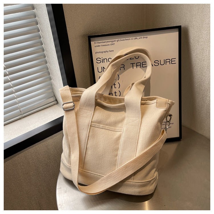 Melisande | Canvas Tote Crossbody Bag for Women - front view