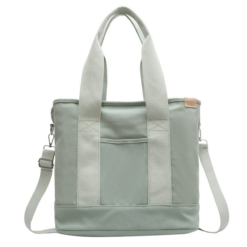 Melisande | Canvas Tote Crossbody Bag for Women - worn view