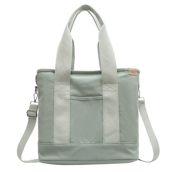 Melisande | Canvas Tote Crossbody Bag for Women - worn view