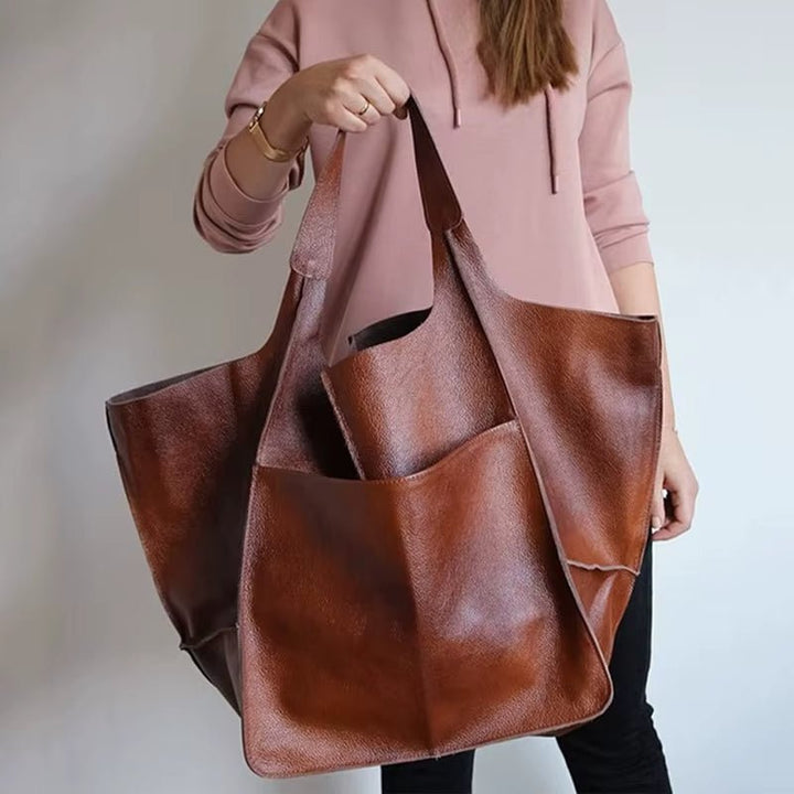 Coline | Oversized Leather Tote Bag for Women - alternate view