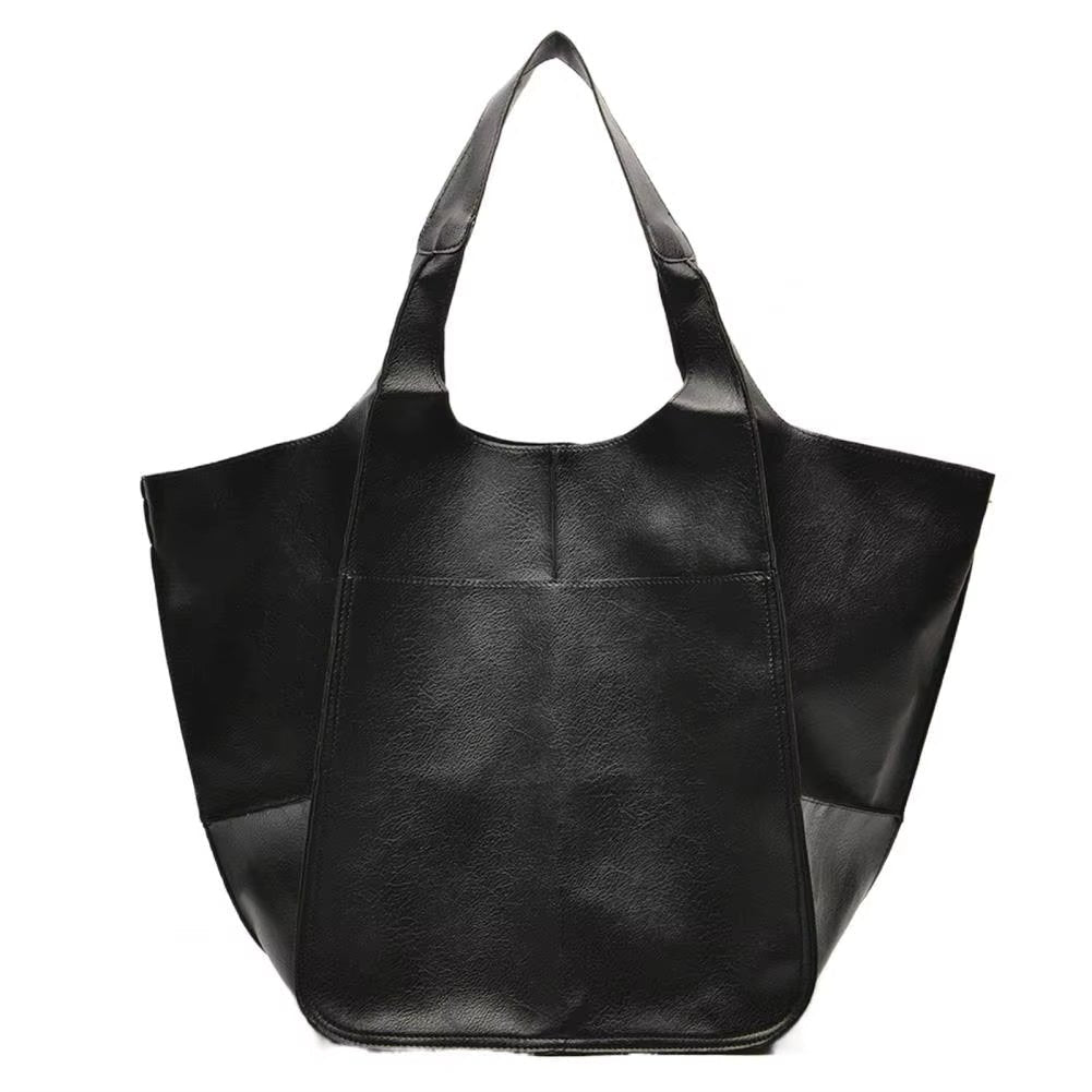 Coline | Oversized Leather Tote Bag for Women - angled view