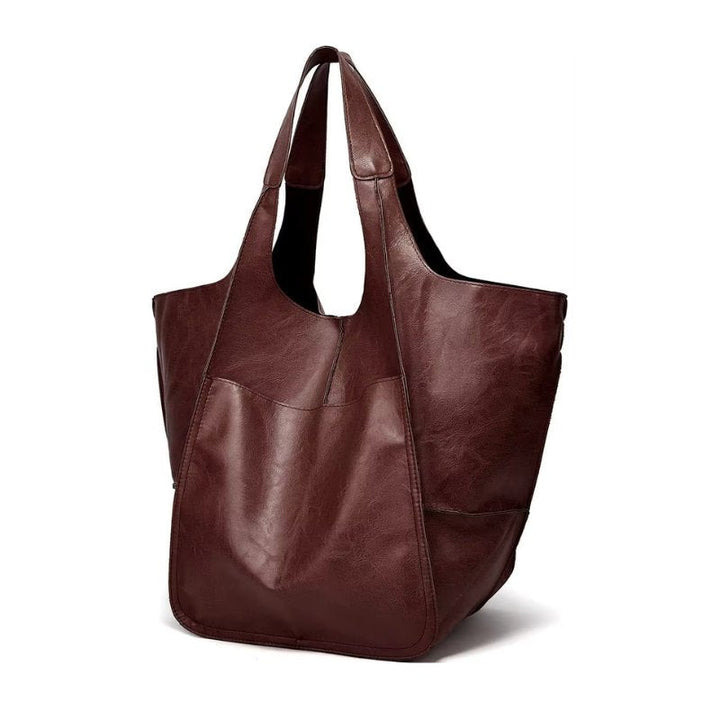 Coline | Oversized Leather Tote Bag for Women - back view