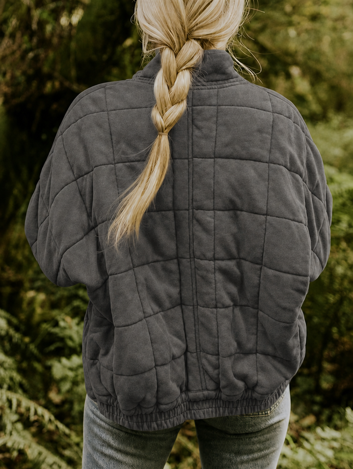 Lightweight Quilted Jacket Coat — quilted jacket for women in beige