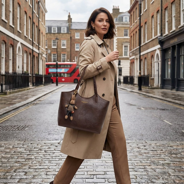 Idalie | Soft Leather Shoulder Tote Bag for Women - additional view