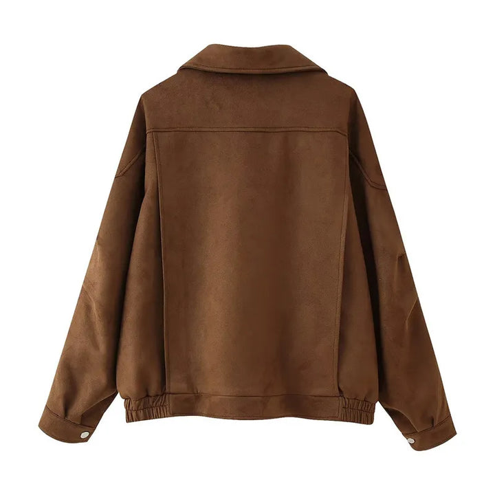Belted Oversized Suede Jacket for women - view 2