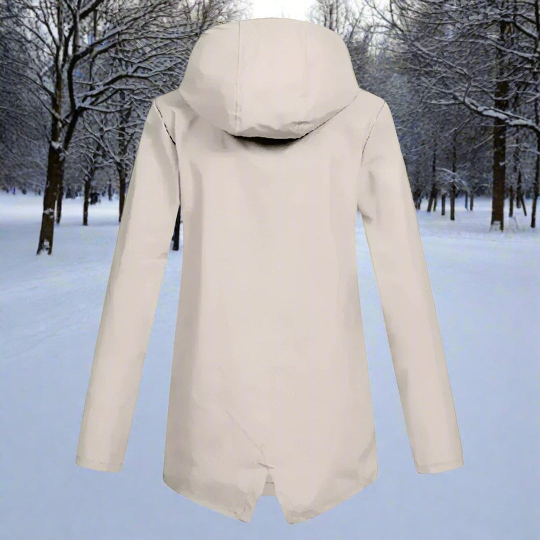 Longline Waterproof Rain Jacket — women's rain jacket in blue