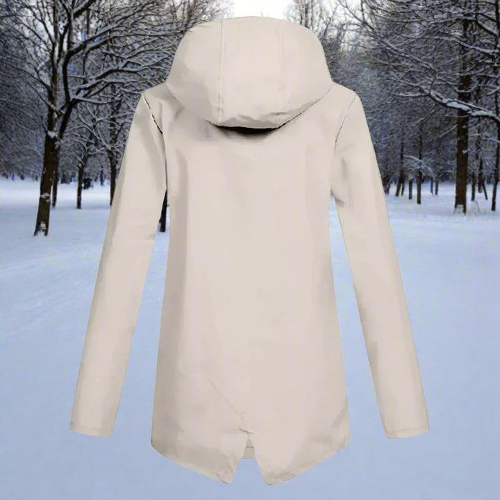 Longline Waterproof Rain Jacket — women's rain jacket in blue