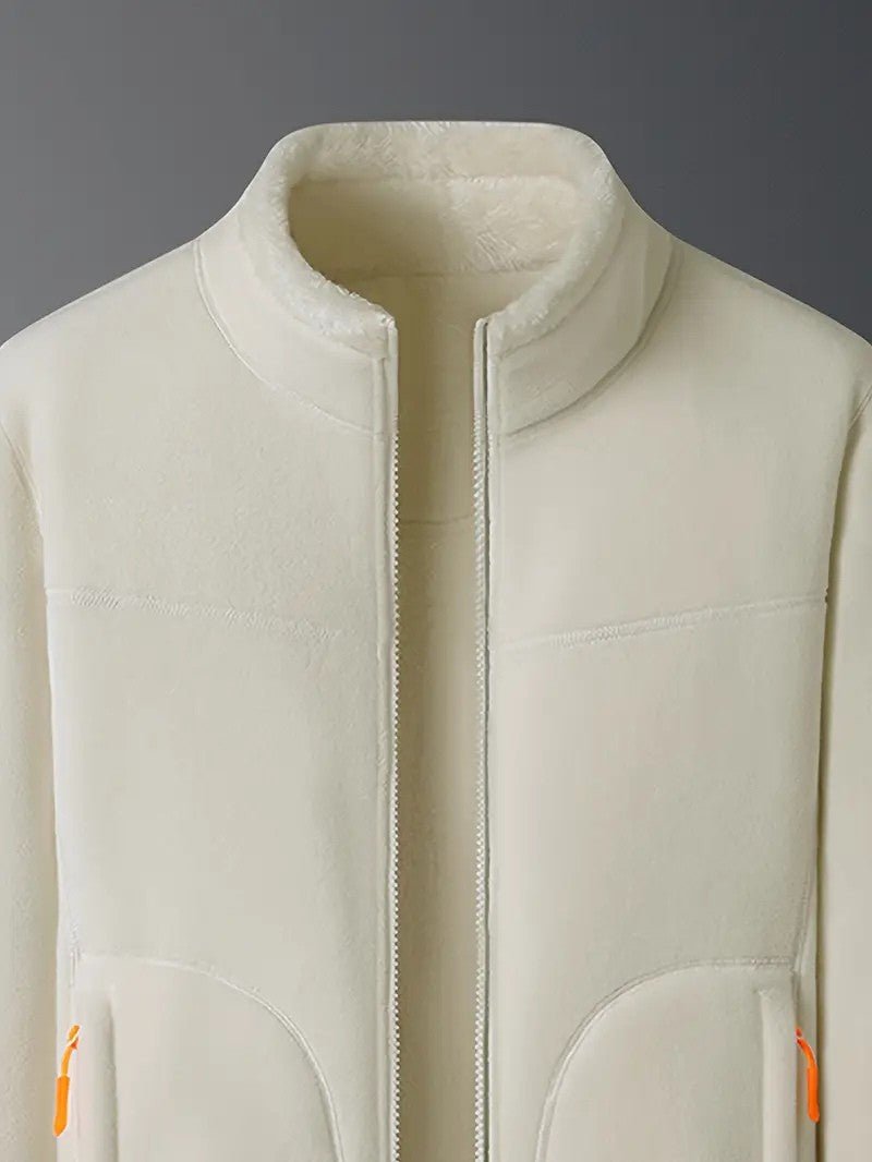 Reversible Fleece Jacket Winter Coat — winter jacket for women in ivory