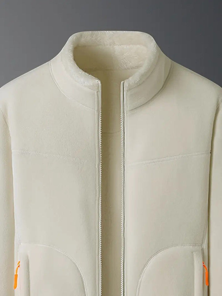 Reversible Fleece Jacket Winter Coat — winter jacket for women in ivory