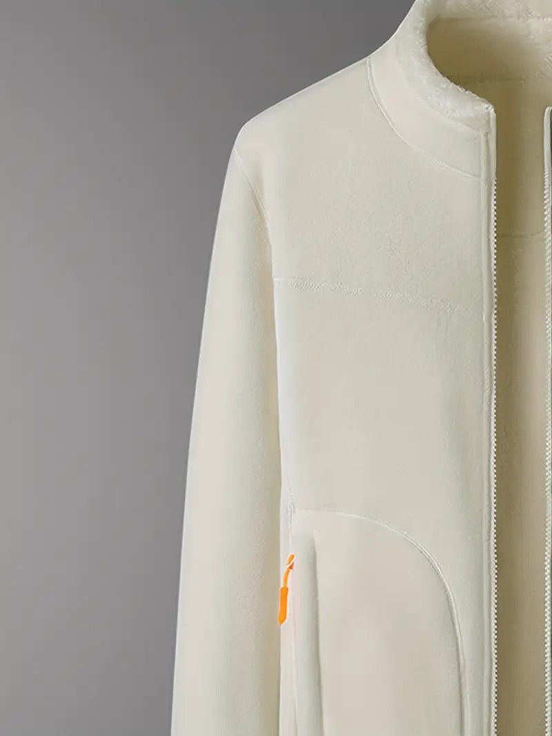 Reversible Fleece Jacket Winter Coat — winter jacket for women in ivory