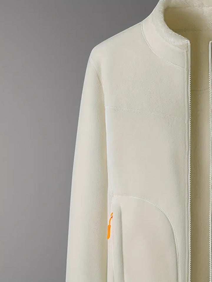 Reversible Fleece Jacket Winter Coat — winter jacket for women in ivory
