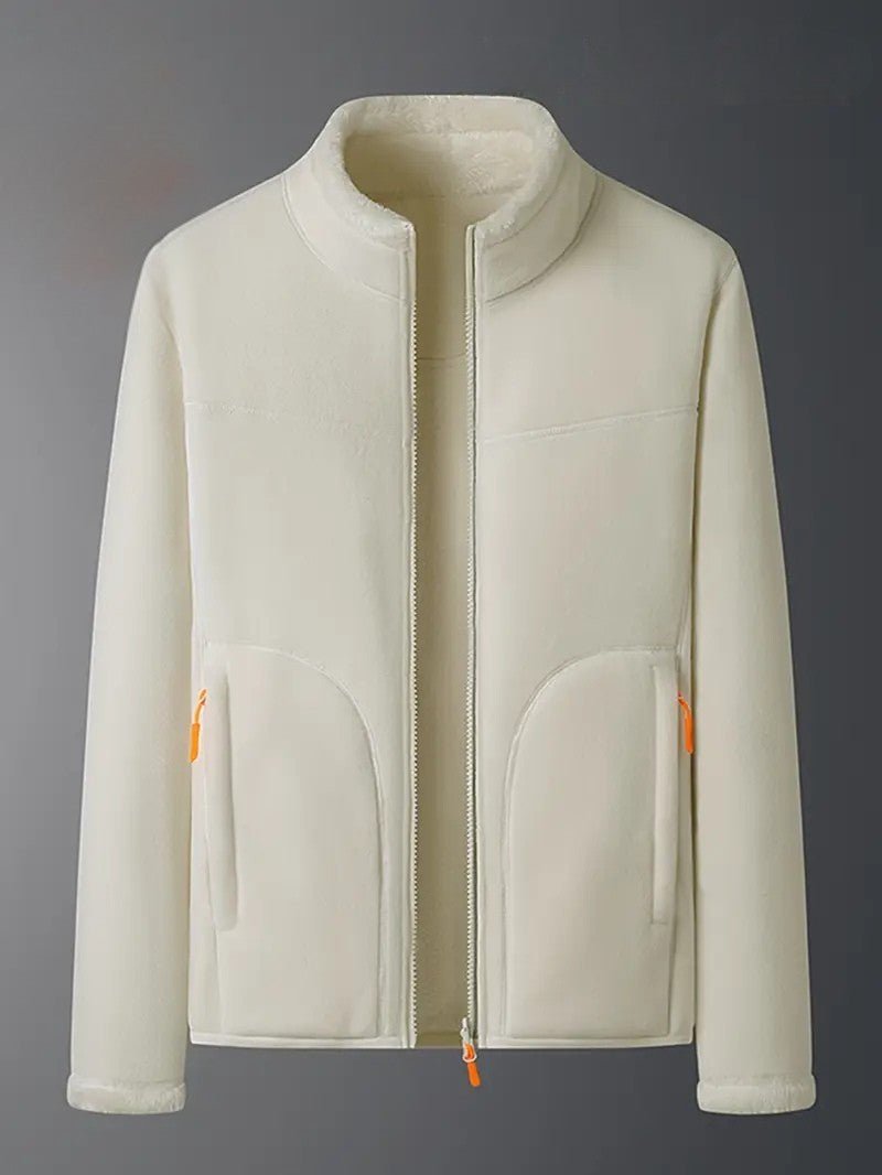 Reversible Fleece Jacket Winter Coat — winter jacket for women in ivory