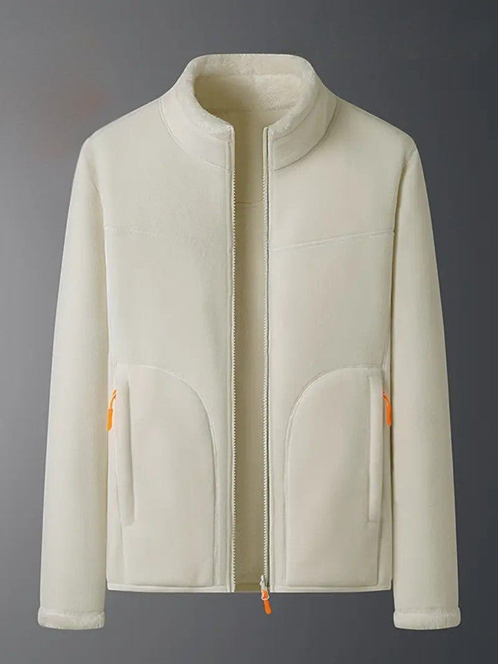 Reversible Fleece Jacket Winter Coat — winter jacket for women in ivory